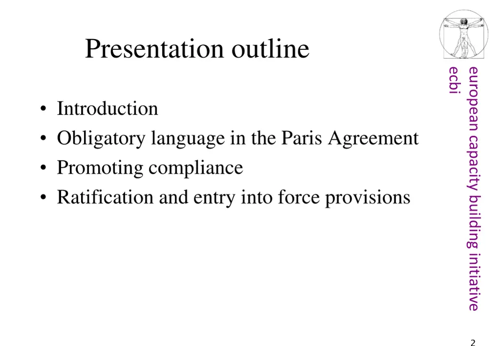 presentation outline