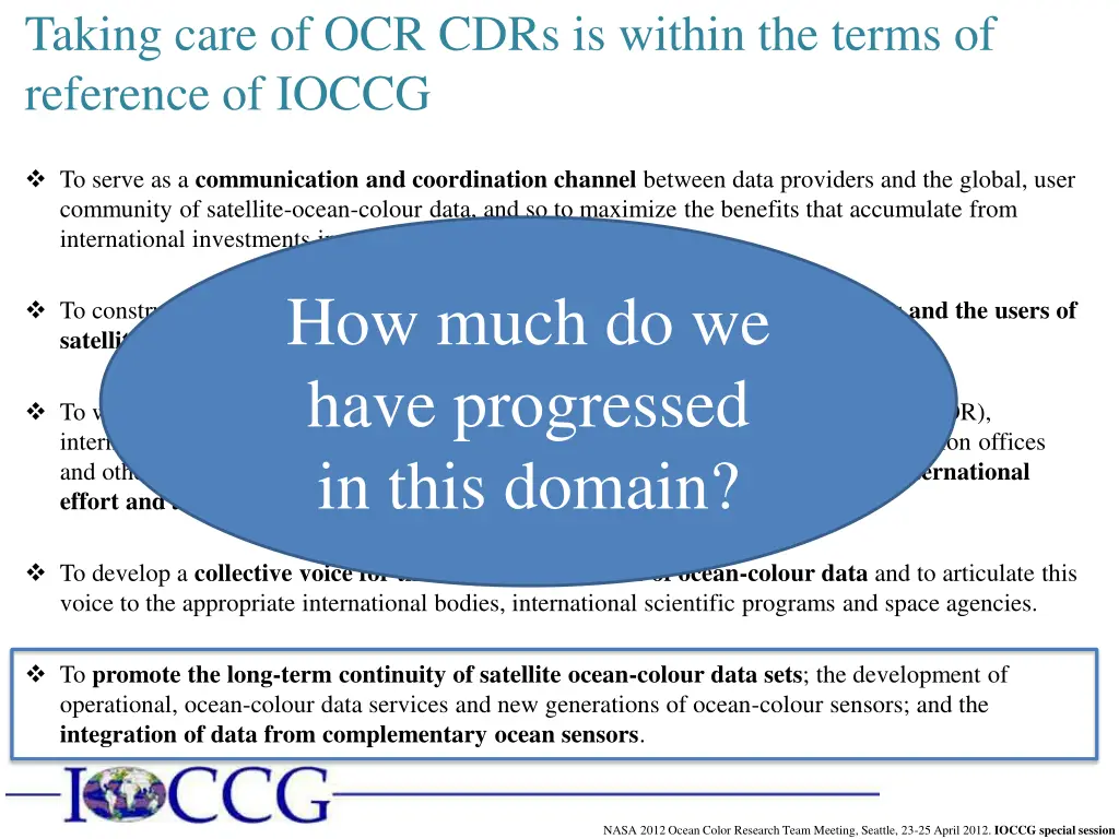 taking care of ocr cdrs is within the terms
