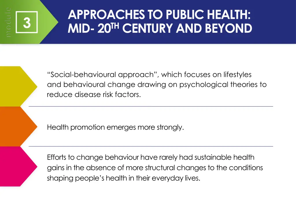 approaches to public health mid 20 th century