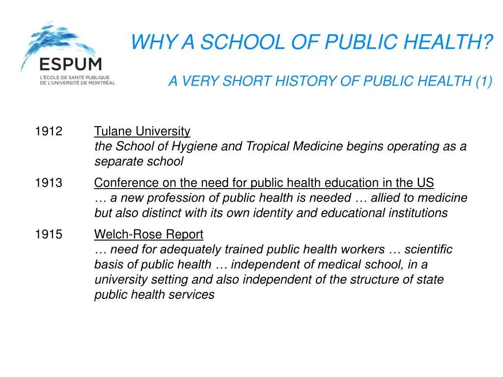 why a school of public health
