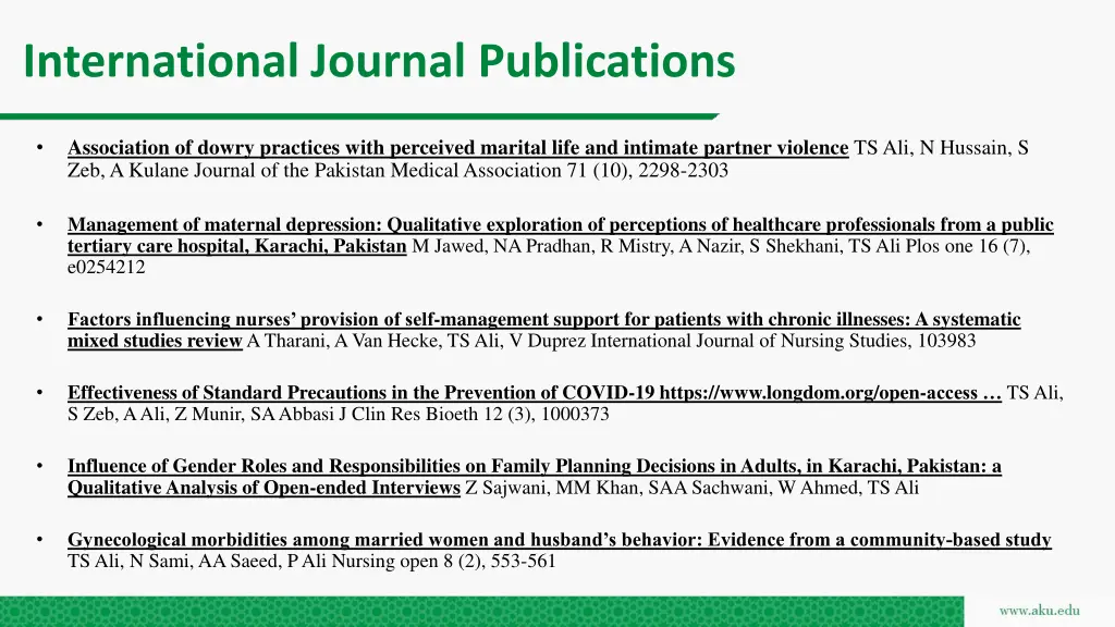 international journal publications 1