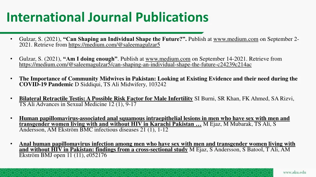 international journal publications