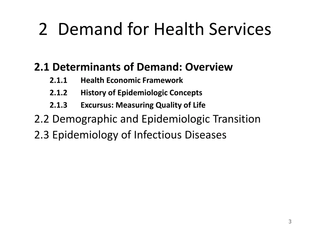 2 demand for health services