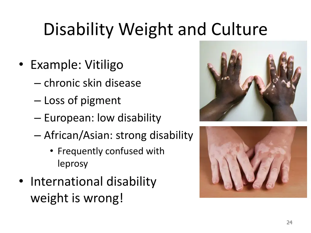 disability weight and culture