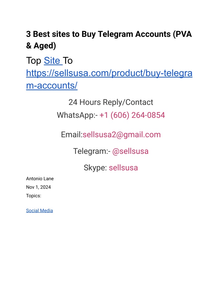 3 best sites to buy telegram accounts pva aged