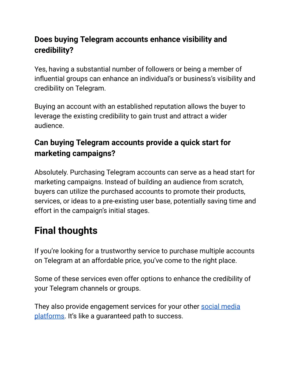 does buying telegram accounts enhance visibility