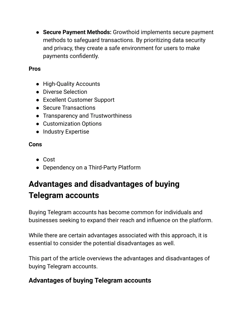 secure payment methods growthoid implements