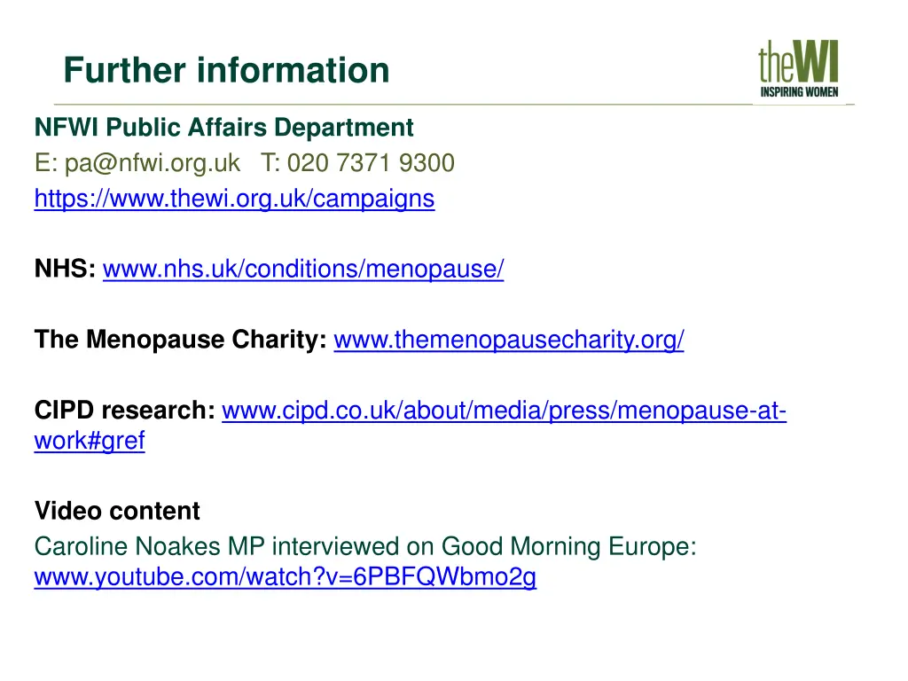 further information