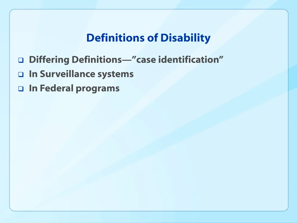 definitions of disability