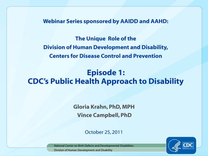 webinar series sponsored by aaidd and aahd