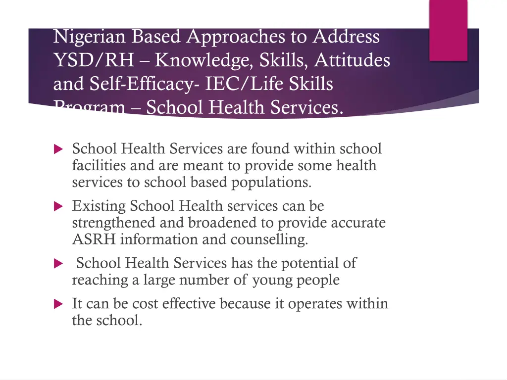 nigerian based approaches to address 6