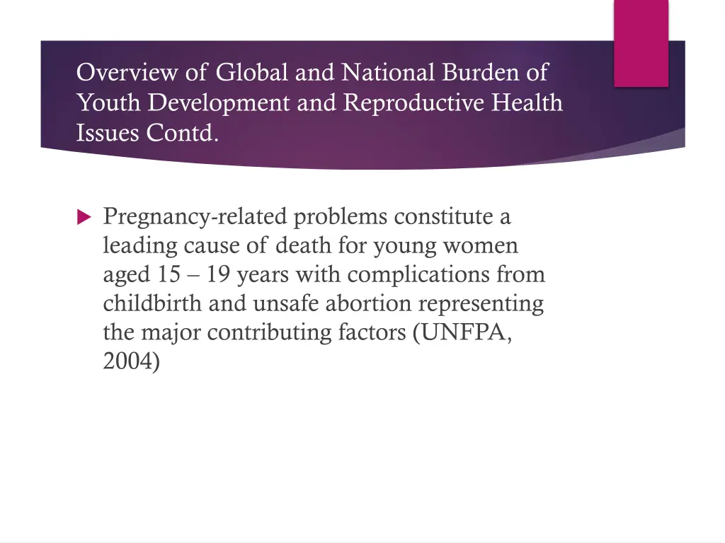 overview of global and national burden of youth 2