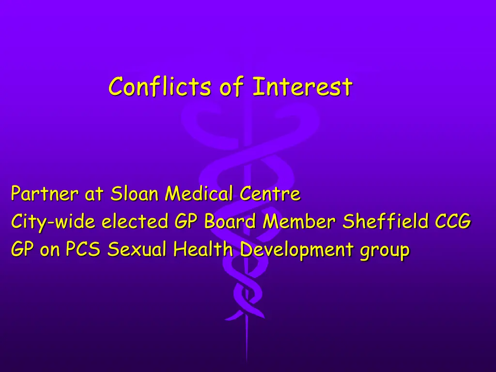 conflicts of interest
