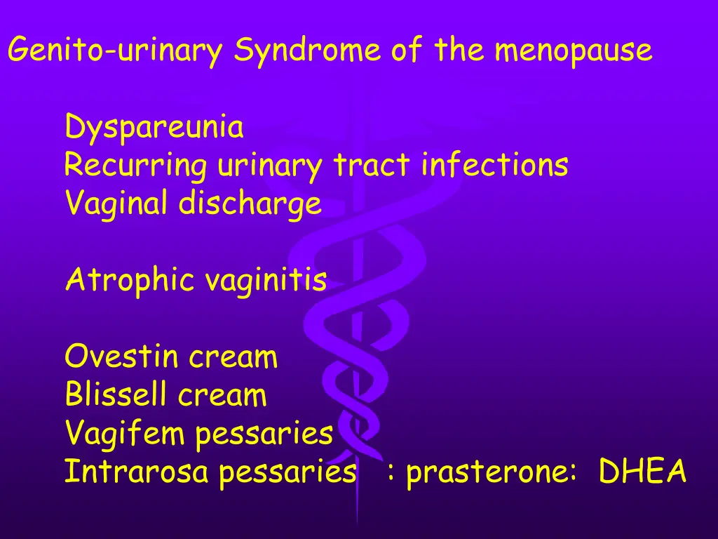 genito urinary syndrome of the menopause