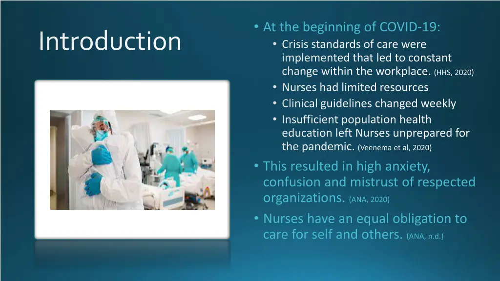 at the beginning of covid 19 crisis standards