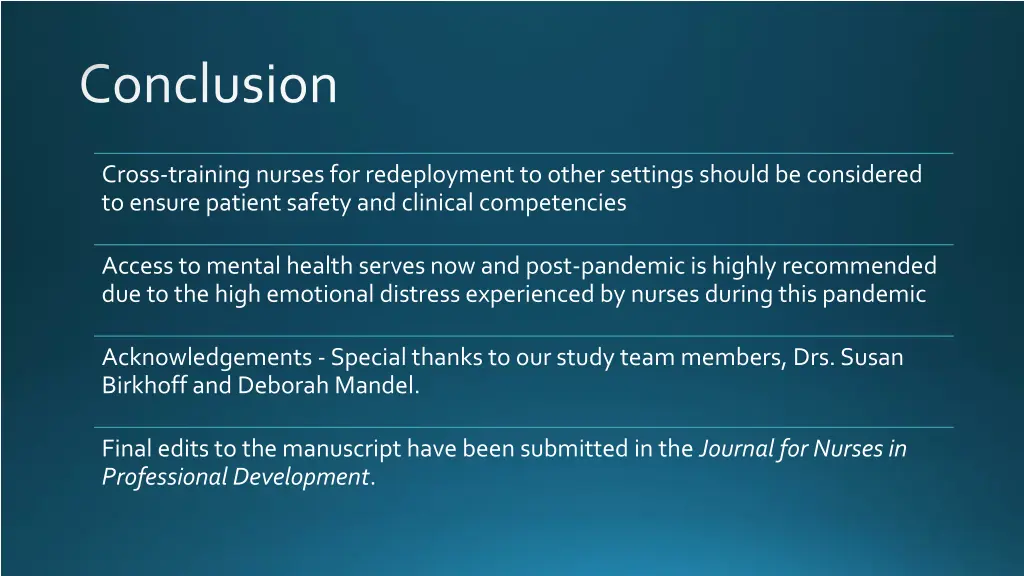 conclusion 1