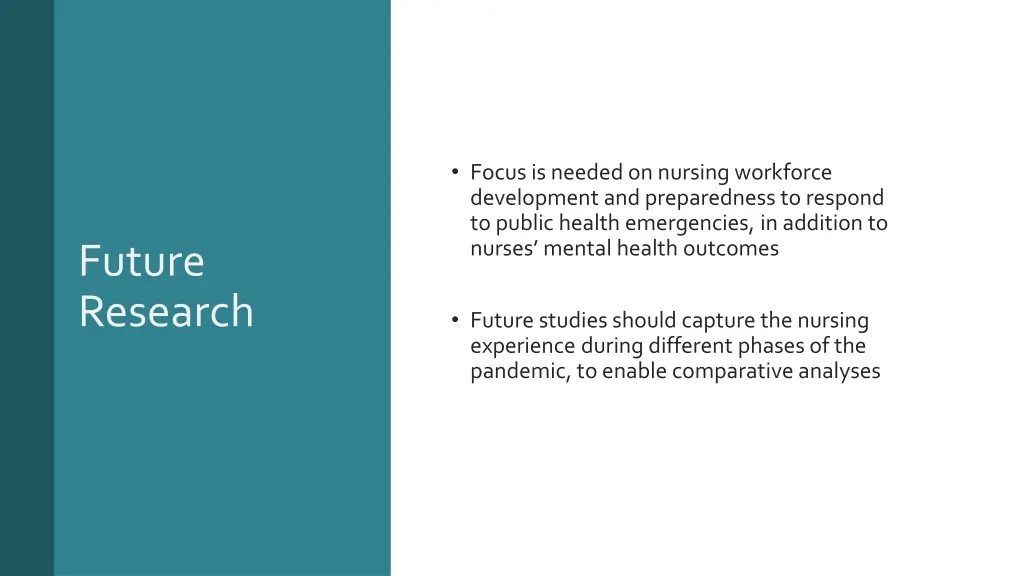 focus is needed on nursing workforce development
