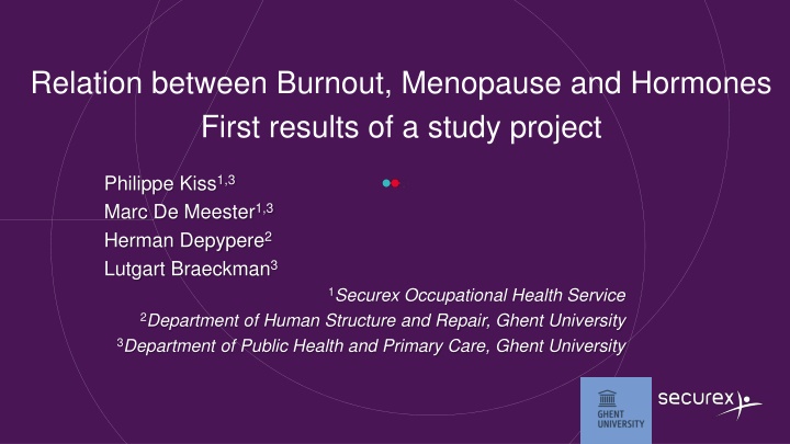 relation between burnout menopause and hormones