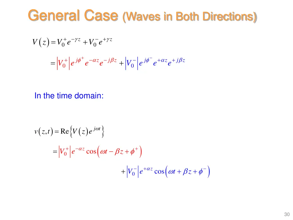general case waves in both directions