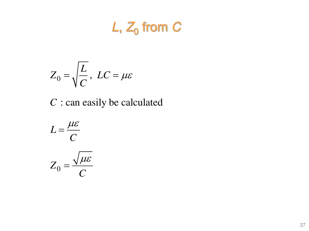 l z 0 from c