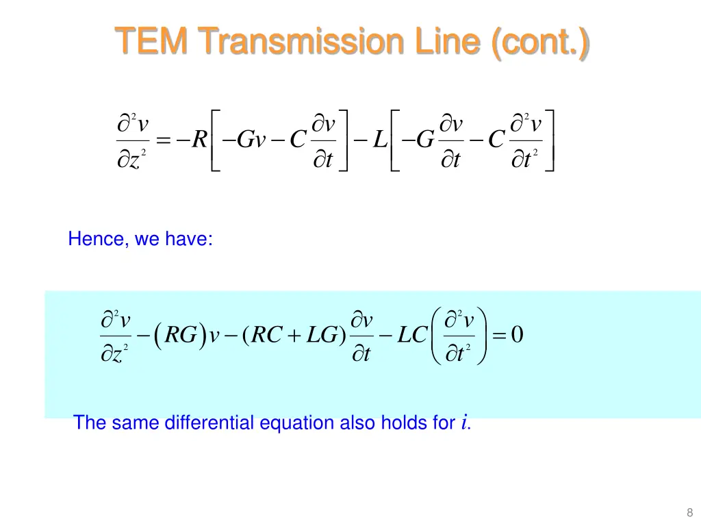 tem transmission line cont 2