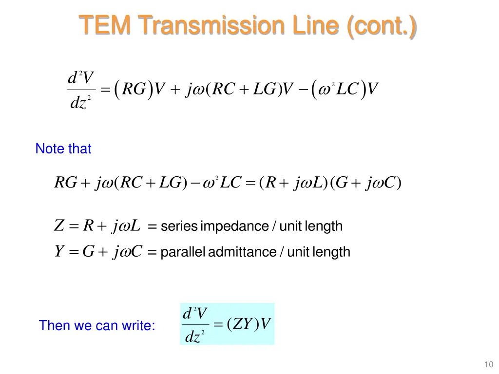 tem transmission line cont 3