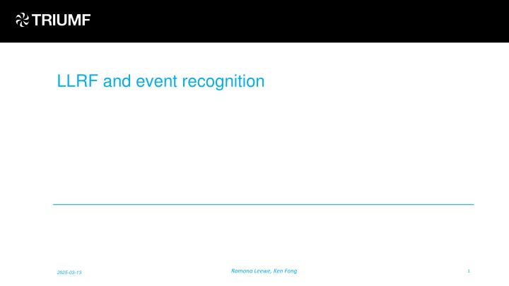 llrf and event recognition