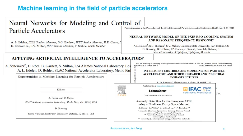 machine learning in the field of particle
