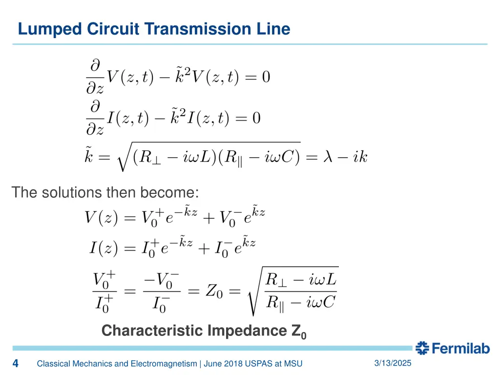 lumped circuit transmission line 1