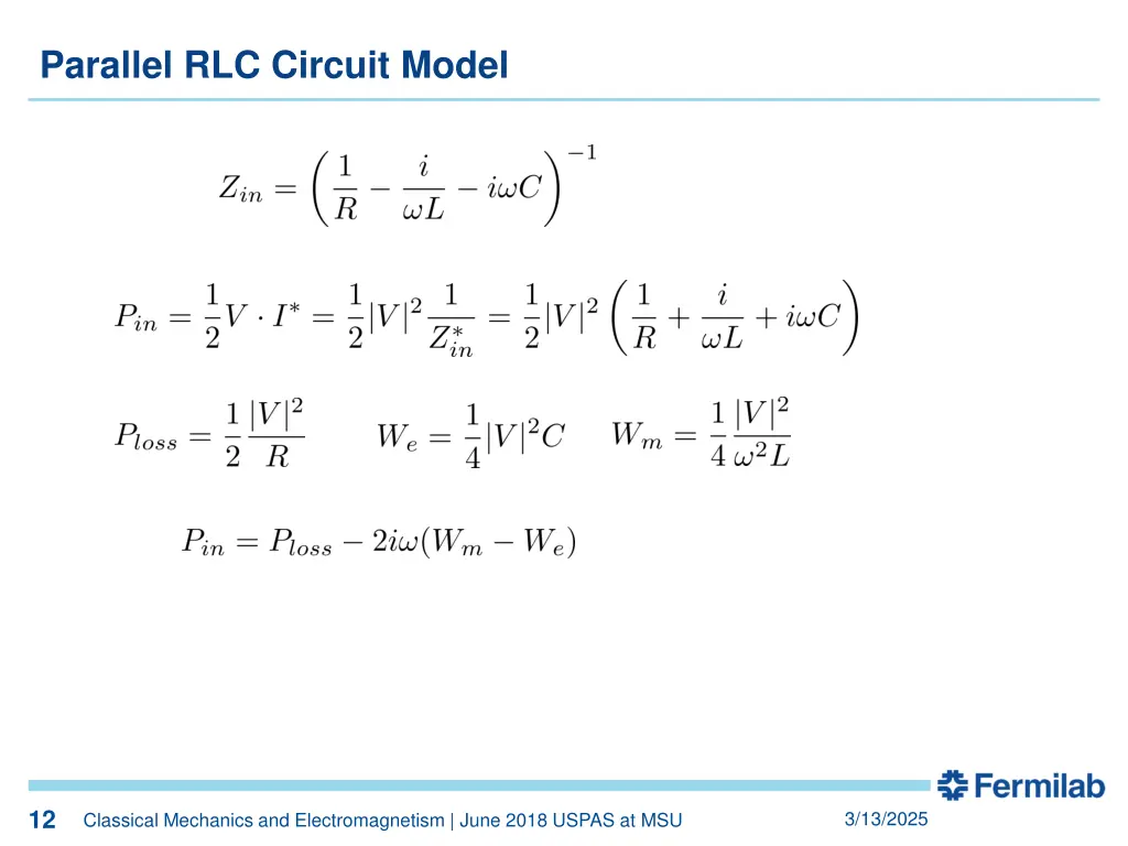 parallel rlc circuit model 1
