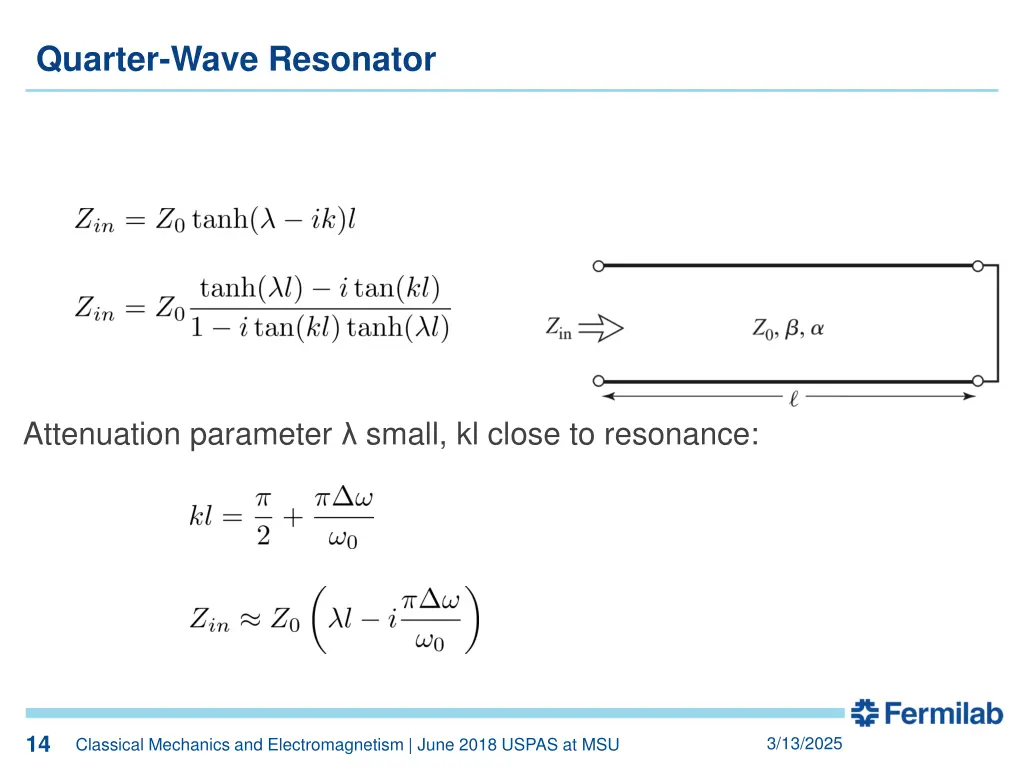 quarter wave resonator