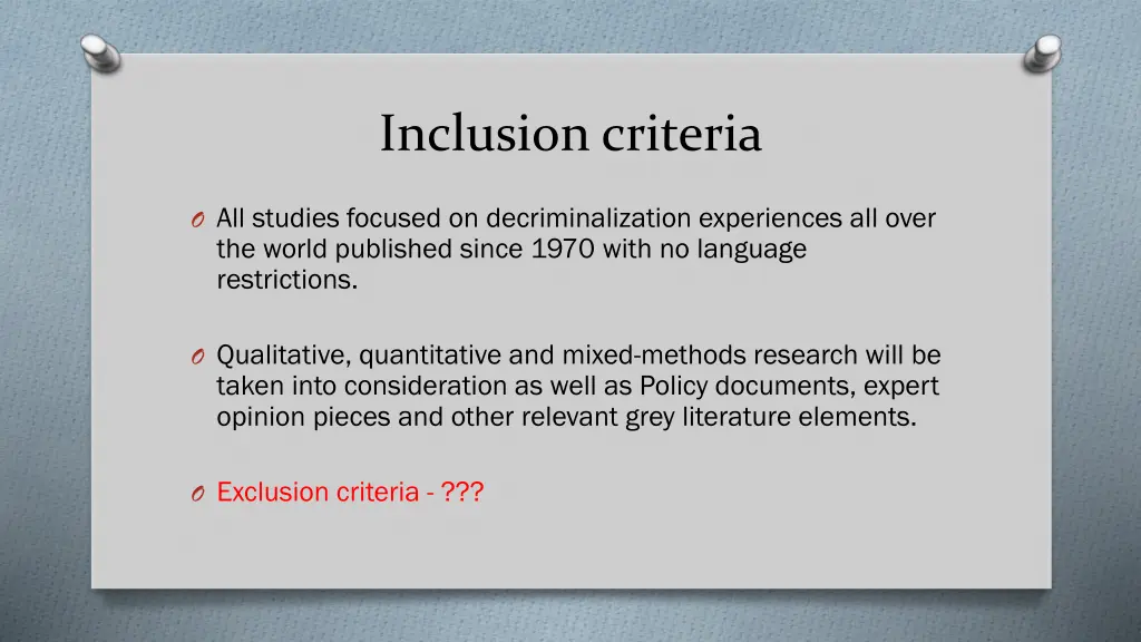 inclusion criteria