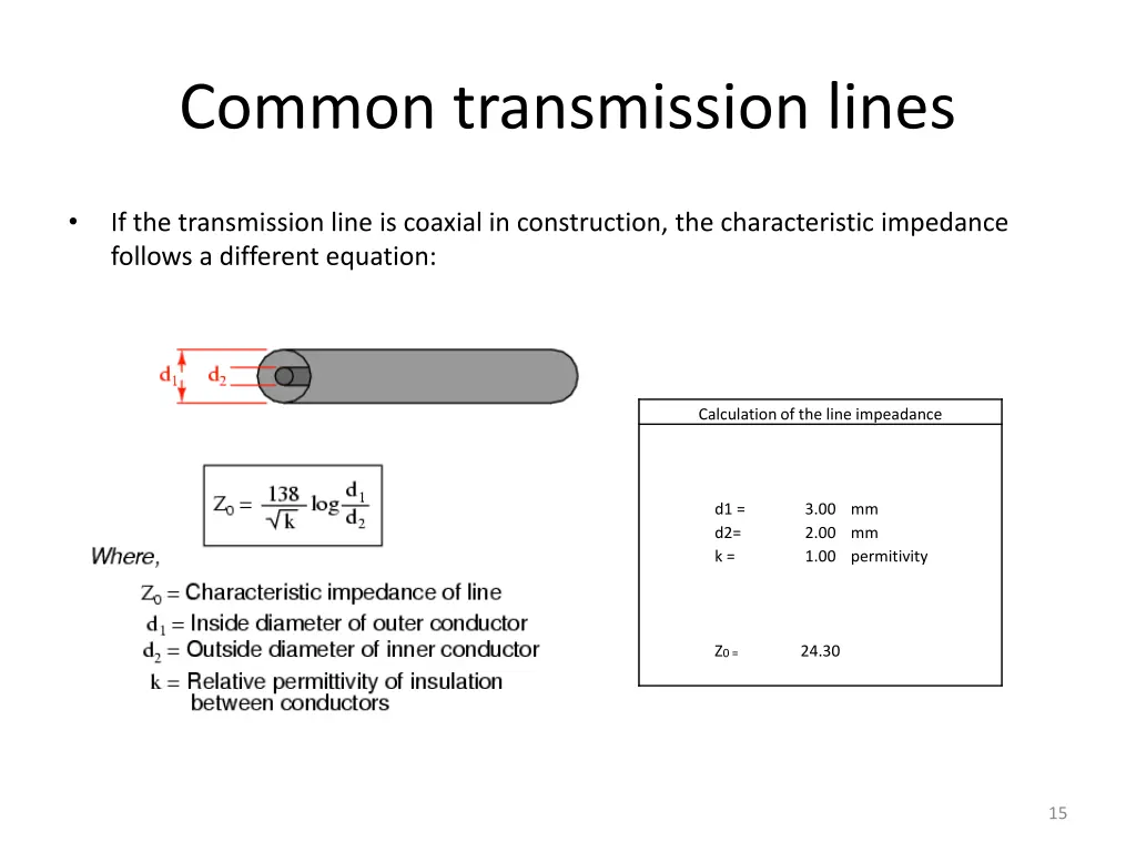 common transmission lines