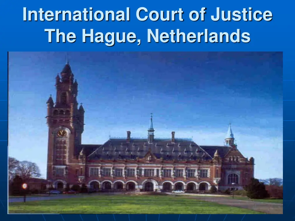 international court of justice the hague