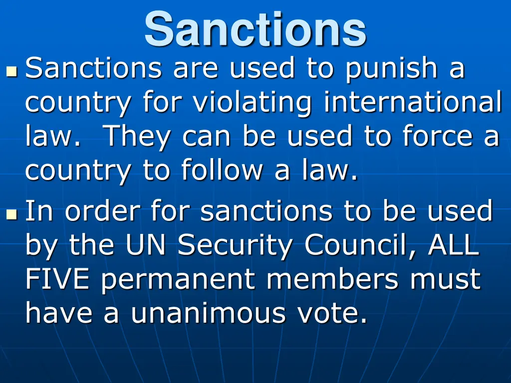 sanctions
