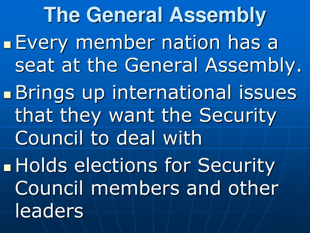the general assembly every member nation