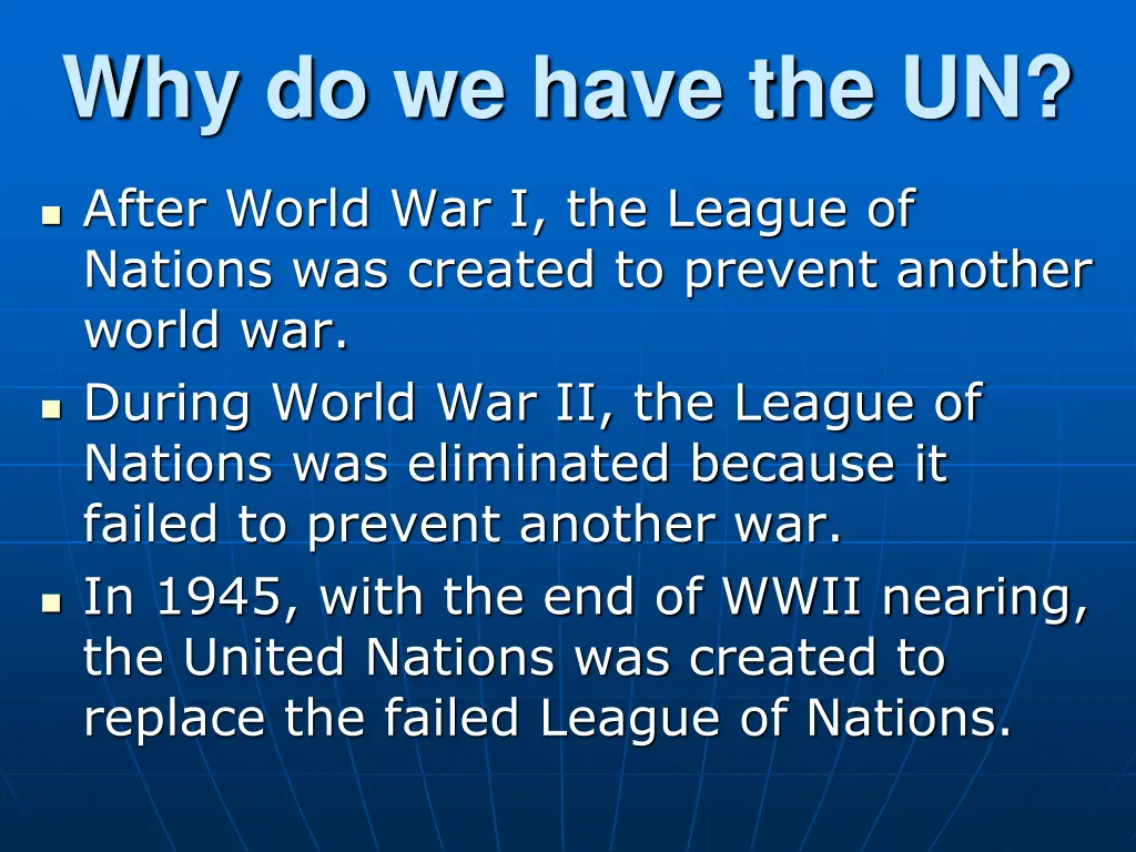 why do we have the un