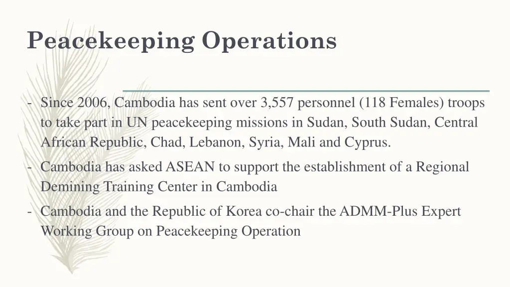 peacekeeping operations