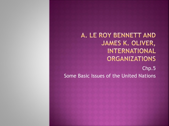 a le roy bennett and james k oliver international