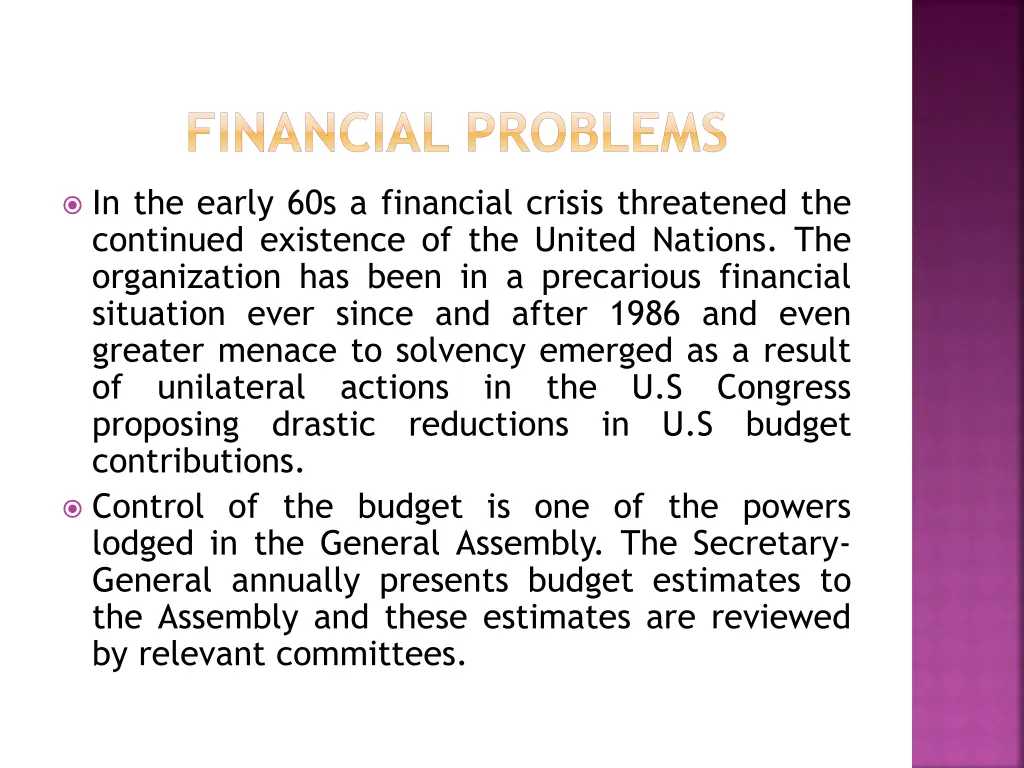 financial problems