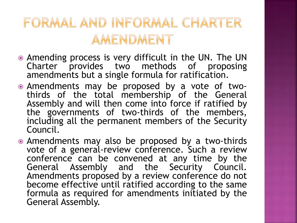 formal and informal charter amendment