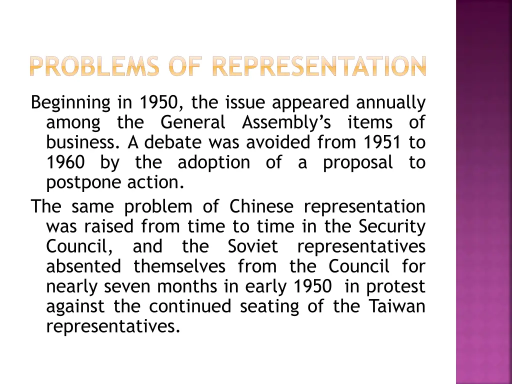 problems of representation 6