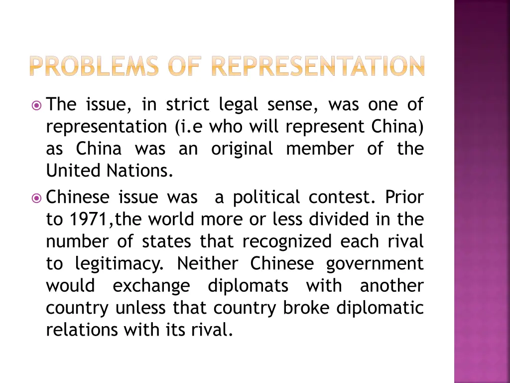 problems of representation 7