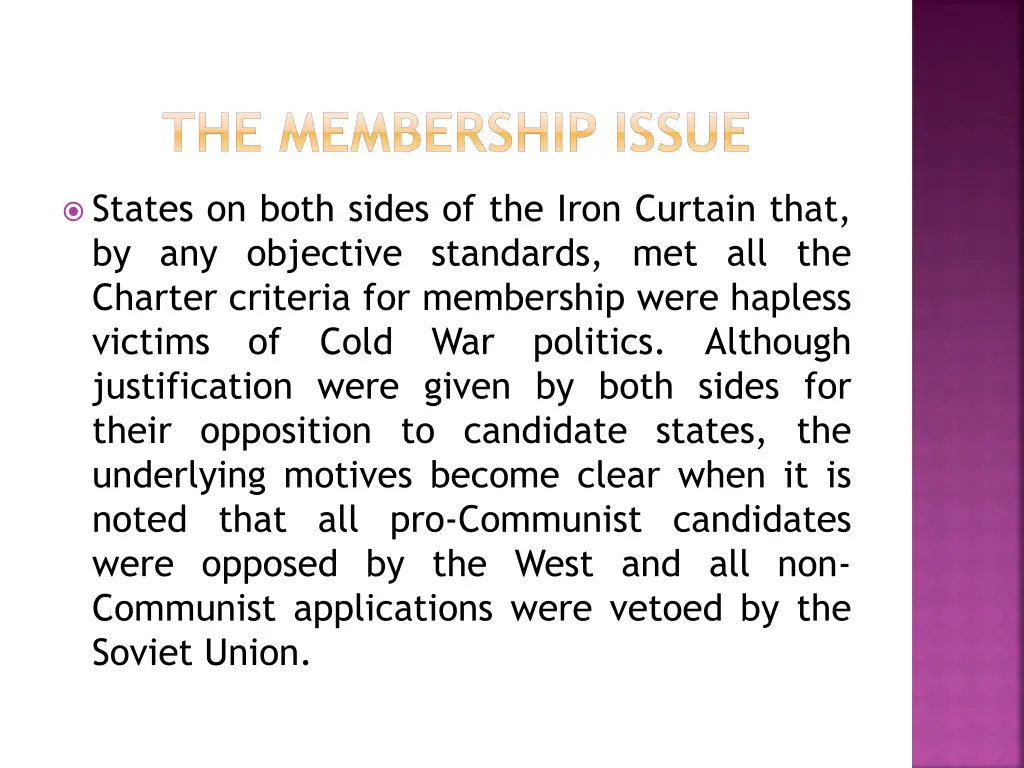 the membership issue 3