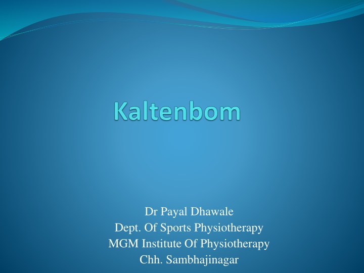 dr payal dhawale dept of sports physiotherapy