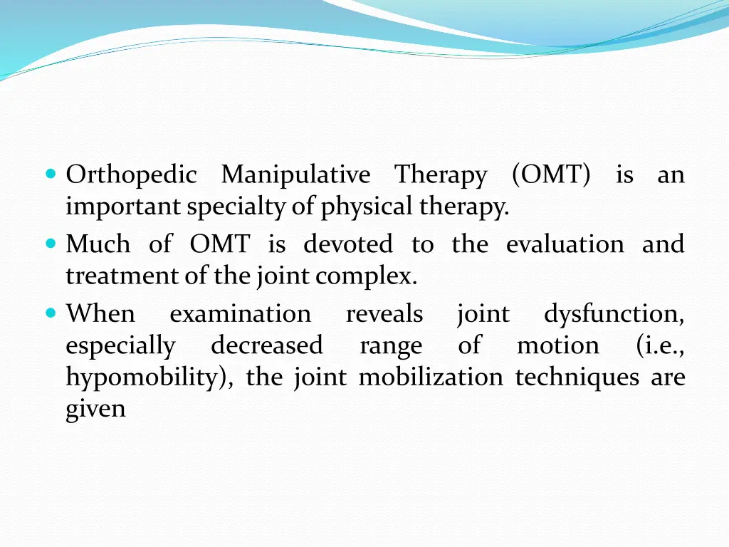 orthopedic manipulative therapy