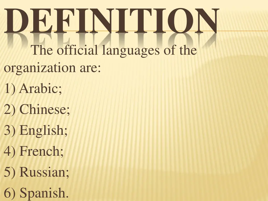 definition the official languages