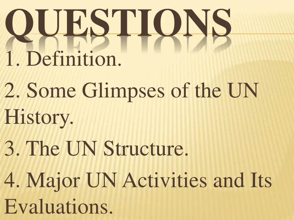 questions 1 definition 2 some glimpses