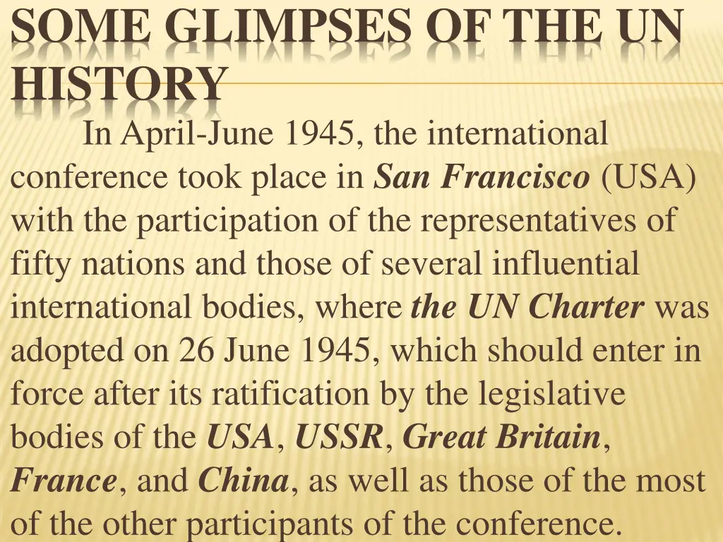 some glimpses of the un history in april june