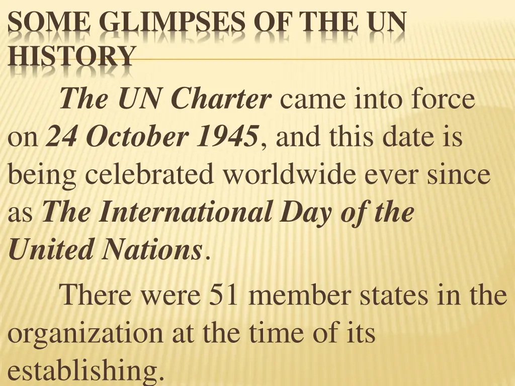 some glimpses of the un history the un charter